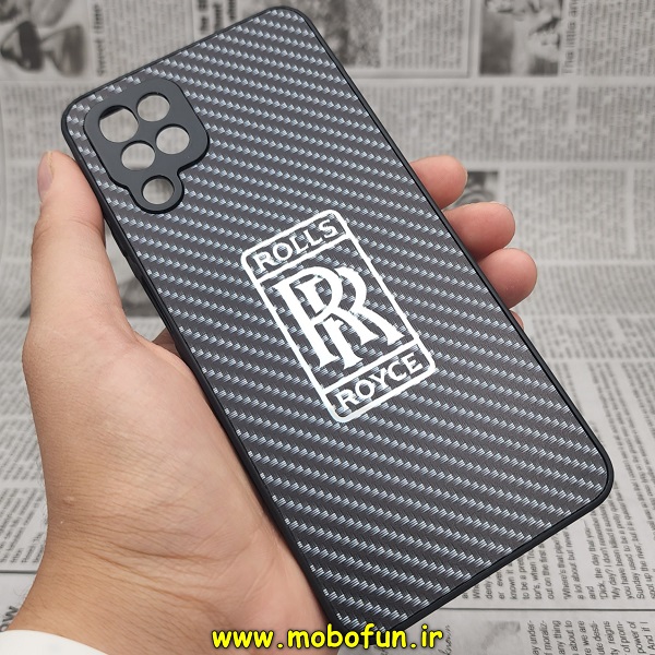 قاب گوشی Galaxy A12 سامسونگ طرح کربن ماشینی رولز رویس ROLLS ROYCE کد 662