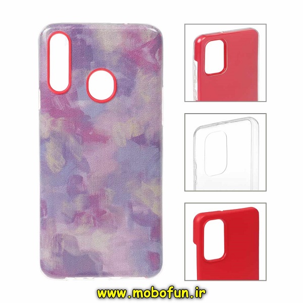 قاب گوشی Galaxy A20S سامسونگ طرح ژله ای طرح دار آبرنگی اکلیلی کد 407