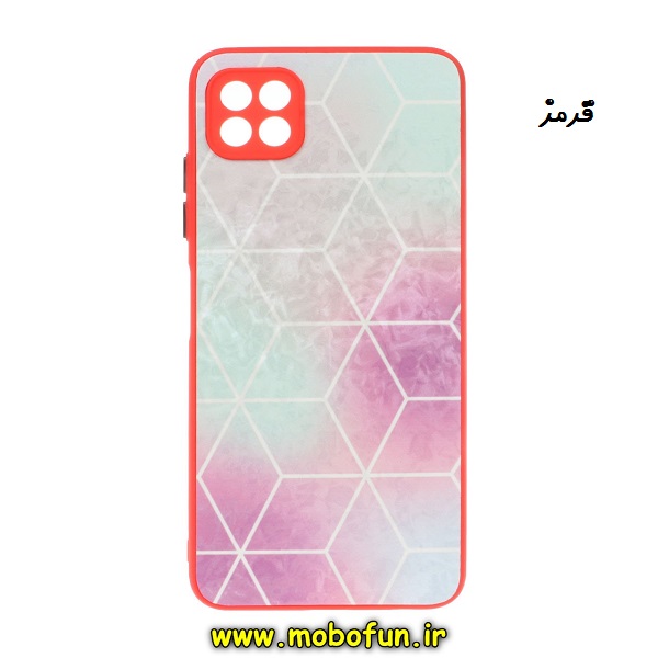 قاب گوشی Galaxy A22 5G سامسونگ طرح مخملی رنگی دور سیلیکونی محافظ لنز دار قرمز کد 139