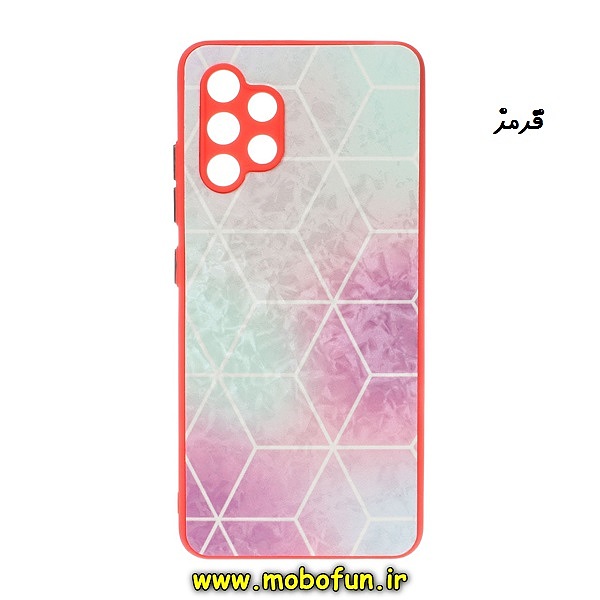 قاب گوشی Galaxy A32 4G سامسونگ طرح مخملی رنگی دور سیلیکونی محافظ لنز دار قرمز کد 404