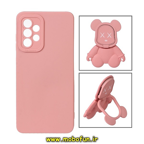 قاب گوشی Galaxy A33 5G سامسونگ طرح ربات KAWS سیلیکونی پرو کمرا پاپ سوکت دار محافظ لنز دار گلبهی کد 113