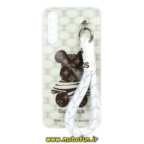 قاب گوشی Galaxy A30S - Galaxy A50S - Galaxy A50 سامسونگ طرح لیزری فانتزی تدی لویی ویتون LV محافظ لنز دار دارای آویز بند کد 524
