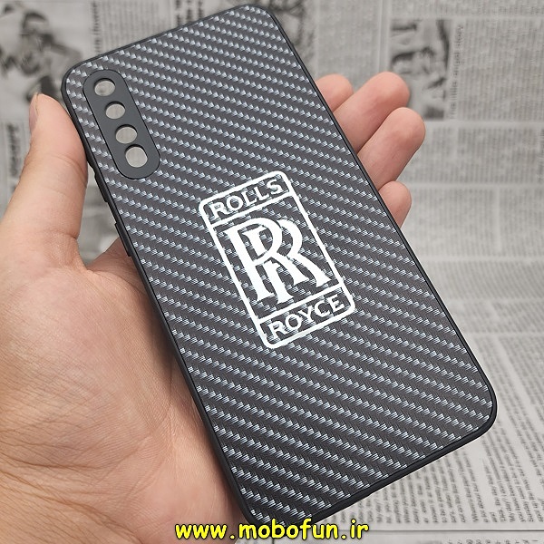 قاب گوشی Galaxy A30S - Galaxy A50S - Galaxy A50 سامسونگ طرح کربن ماشینی رولز رویس ROLLS ROYCE محافظ لنز دار مشکی کد 550