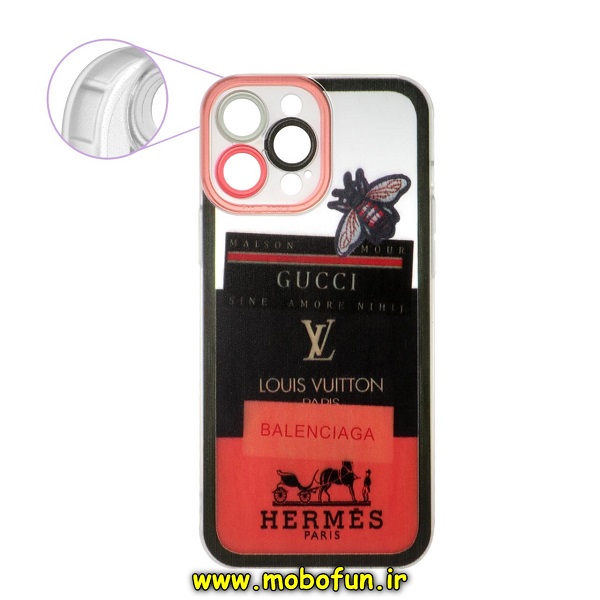 قاب گوشی iPhone 12 Pro آیفون ژله ای طرح دار شفاف محافظ لنز دار لاکچری کد 556