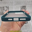 قاب گوشی iPhone 13 Pro Max آیفون طرح پشت مات دور سیلیکونی محافظ لنز دار سبز کد 223