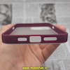 قاب گوشی iPhone 13 Pro Max آیفون طرح پشت مات دور سیلیکونی محافظ لنز دار زرشکی کد 224