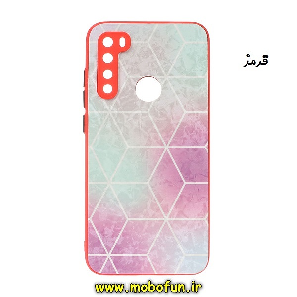 قاب گوشی Redmi Note 8 - Redmi Note 8 2021 شیائومی طرح مخملی رنگی دور سیلیکونی محافظ لنز دار قرمز کد 499