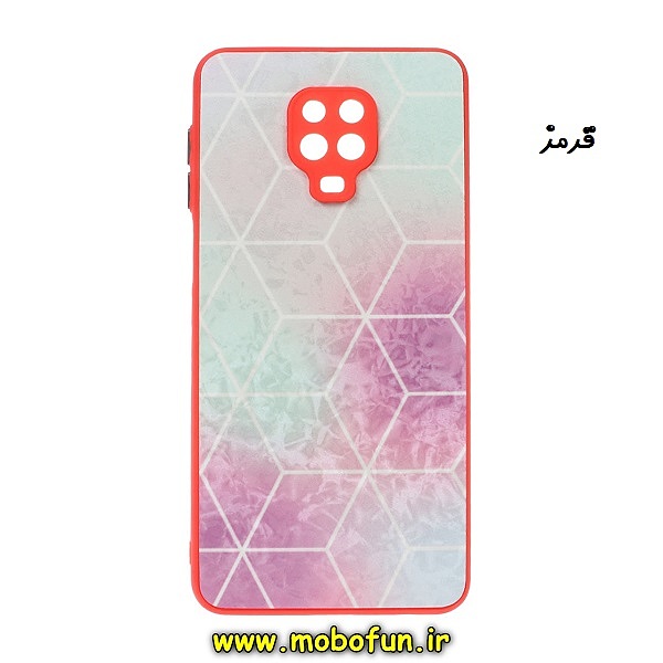 قاب گوشی Redmi Note 9S - Redmi Note 9 Pro شیائومی طرح مخملی رنگی دور سیلیکونی محافظ لنز دار قرمز کد 570