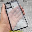 قاب گوشی Galaxy A21S سامسونگ اورجینال متال کیس Metal طرح پشت طلق شفاف دور سیلیکونی مشکی کد 472