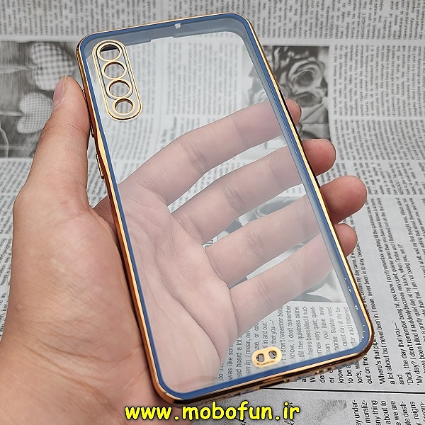 قاب گوشی Galaxy A30S - Galaxy A50 - Galaxy A50S سامسونگ طرح الکتروپلیتینگ ژله ای شفاف اورجینال یونیک کیس Unique Case محافظ لنز دار سرمه ای کد 589