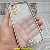 قاب گوشی Galaxy A33 5G سامسونگ طرح الکتروپلیتینگ ژله ای شفاف اورجینال یونیک کیس Unique Case محافظ لنز دار مشکی کد 146