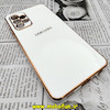 قاب گوشی Galaxy A72 4G - Galaxy A72 5G سامسونگ طرح ژله ای مای کیس گلد لاین دور طلایی محافظ لنز دار سفید کد 339