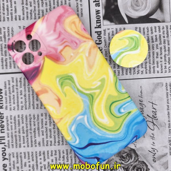 قاب گوشی iPhone 11 Pro Max آیفون ژله ای فانتزی طرح آبرنگی پاپ سوکت دار محافظ لنز دار کد 340