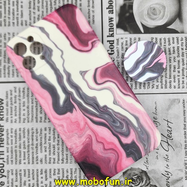 قاب گوشی iPhone 11 Pro Max آیفون ژله ای فانتزی طرح آبرنگی پاپ سوکت دار محافظ لنز دار کد 341