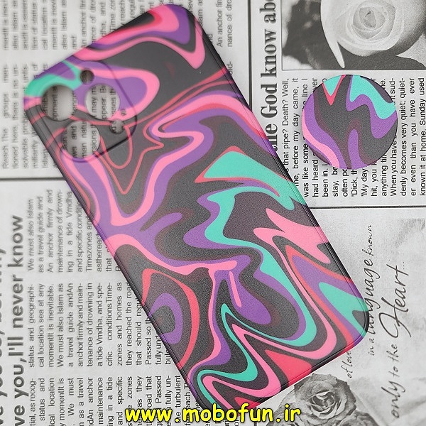 قاب گوشی iPhone 12 Pro Max آیفون ژله ای فانتزی طرح آبرنگی پاپ سوکت دار محافظ لنز دار کد 393