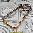 قاب گوشی iPhone 13 Pro آیفون طرح الکتروپلیتینگ ژله ای شفاف اورجینال یونیک کیس Unique Case محافظ لنز دار طلایی کد 219