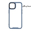 قاب گوشی iPhone 14 آیفون اورجینال متال کیس Metal طرح پشت طلق شفاف دور سیلیکونی سرمه ای مشکی کد 6