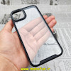 قاب گوشی iPhone 14 Max آیفون اورجینال متال کیس Metal طرح پشت طلق شفاف دور سیلیکونی مشکی کد 5