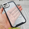 قاب گوشی iPhone 14 Max آیفون اورجینال متال کیس Metal طرح پشت طلق شفاف دور سیلیکونی مشکی سفید کد 7