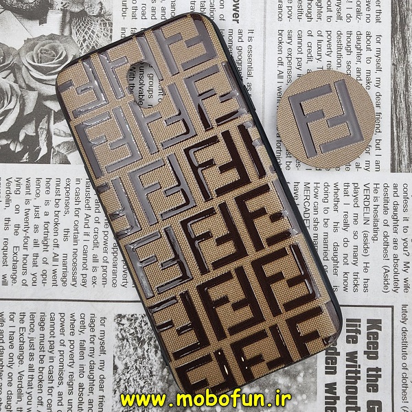 قاب گوشی Galaxy J5 Pro / J530 سامسونگ فانتزی سوزنی برجسته طرح لاکچری فندی FENDI پاپ سوکت دار کد 74