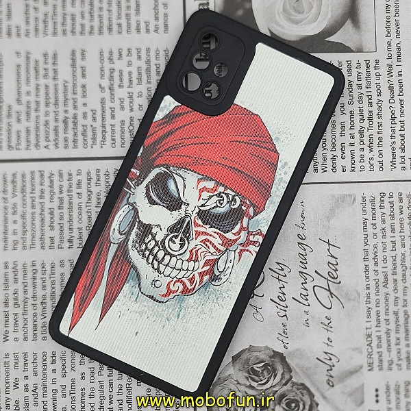 قاب گوشی Galaxy A51 سامسونگ فانتزی ژله ای چرمی طرح اسکلت محافظ لنز دار کد 552
