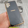 قاب گوشی Galaxy A13 4G سامسونگ طرح ژله ای مای کیس گلد لاین دور طلایی محافظ لنز دار مشکی کد 212