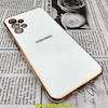 قاب گوشی Galaxy A13 4G سامسونگ طرح ژله ای مای کیس گلد لاین دور طلایی محافظ لنز دار سفید کد 213