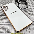 قاب گوشی Galaxy A13 4G سامسونگ طرح ژله ای مای کیس گلد لاین دور طلایی محافظ لنز دار سفید کد 213