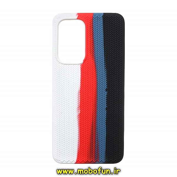 قاب گوشی Galaxy A33 5G سامسونگ سیلیکونی اورجینال رنگین کمانی آبرنگی پاک کنی درجه یک طرح بافت حصیری زیربسته کد 164