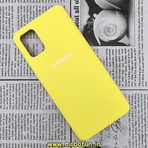 قاب گوشی Galaxy A71 سامسونگ سیلیکونی اورجینال پاک کنی درجه یک زیربسته زرد کد 429