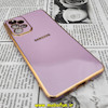 قاب گوشی Galaxy A73 5G سامسونگ طرح ژله ای مای کیس گلد لاین دور طلایی محافظ لنز دار یاسی کد 142