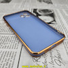 قاب گوشی iPhone 11 Pro Max آیفون طرح ژله ای مای کیس گلد لاین دور طلایی محافظ لنز دار آبی سیرا کد 384