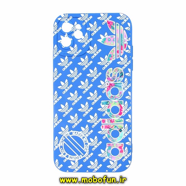 قاب گوشی iPhone 12 آیفون سیلیکونی ژله ای طرح آدیداس adidas محافظ لنز دار آبی کد 598