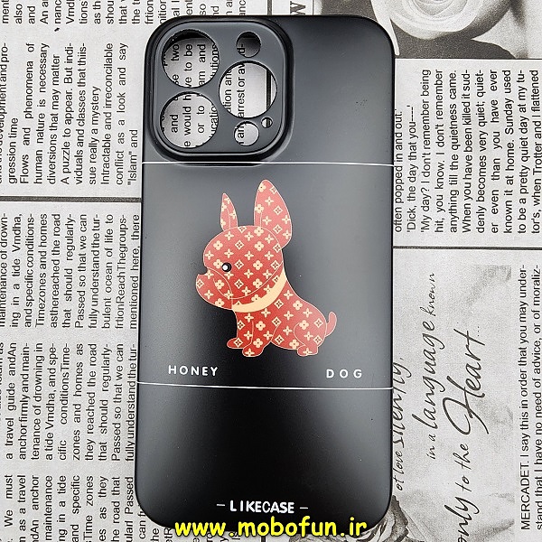 قاب گوشی iPhone 13 Pro آیفون ژله ای طرح دار محافظ لنز دار مات HONEY DOG کد 227