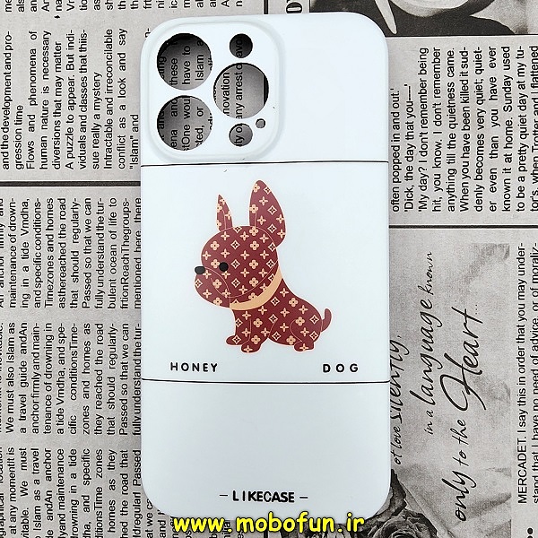قاب گوشی iPhone 13 Pro آیفون ژله ای طرح دار محافظ لنز دار مات HONEY DOG کد 228