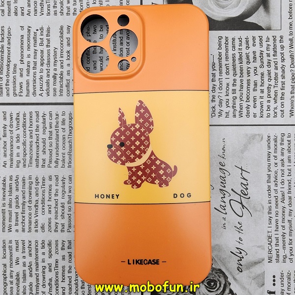 قاب گوشی iPhone 13 Pro Max آیفون ژله ای طرح دار محافظ لنز دار مات HONEY DOG کد 277