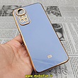 قاب گوشی Redmi Note 11 4G - Redmi Note 11S شیائومی طرح ژله ای مای کیس گلد لاین دور طلایی محافظ لنز دار آبی سیرا کد 248