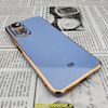 قاب گوشی Redmi Note 11 4G - Redmi Note 11S شیائومی طرح ژله ای مای کیس گلد لاین دور طلایی محافظ لنز دار آبی سیرا کد 248
