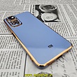 قاب گوشی Redmi Note 11 4G - Redmi Note 11S شیائومی طرح ژله ای مای کیس گلد لاین دور طلایی محافظ لنز دار آبی سیرا کد 248