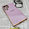 قاب گوشی Galaxy S22 Ultra سامسونگ طرح ژله ای مای کیس گلد لاین دور طلایی محافظ لنز دار یاسی کد 69