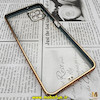 قاب گوشی Galaxy A12 سامسونگ طرح الکتروپلیتینگ ژله ای شفاف اورجینال یونیک کیس Unique Case محافظ لنز دار سبز کد 804