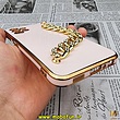 قاب گوشی Galaxy A13 4G سامسونگ طرح مای کیس گلد لاین لاکچری دستبندی کارتیر نگینی محافظ لنز دار گلبهی کد 240