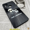 قاب گوشی Galaxy A21S سامسونگ لیزری محافظ لنز دار دور سیلیکونی طرح کارل لاجرفلد KARL LAGERFELD کد 533