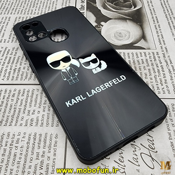 قاب گوشی Galaxy A21S سامسونگ لیزری محافظ لنز دار دور سیلیکونی طرح کارل لاجرفلد KARL LAGERFELD کد E24-176278