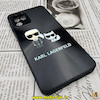 قاب گوشی Galaxy A22 4G - Galaxy M32 4G سامسونگ لیزری محافظ لنز دار دور سیلیکونی طرح کارل لاجرفلد KARL LAGERFELD کد 477