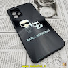 قاب گوشی Galaxy A32 4G سامسونگ لیزری محافظ لنز دار دور سیلیکونی طرح کارل لاجرفلد KARL LAGERFELD کد 530