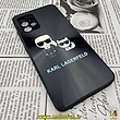 قاب گوشی Galaxy A32 4G سامسونگ لیزری محافظ لنز دار دور سیلیکونی طرح کارل لاجرفلد KARL LAGERFELD کد 530