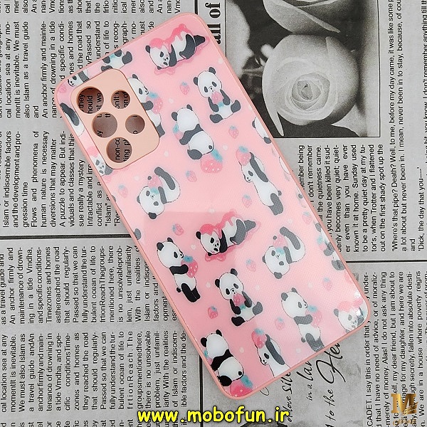 قاب گوشی Galaxy A32 4G سامسونگ لیزری محافظ لنز دار دور سیلیکونی طرح پاندای بازیگوش PANDA کد 531