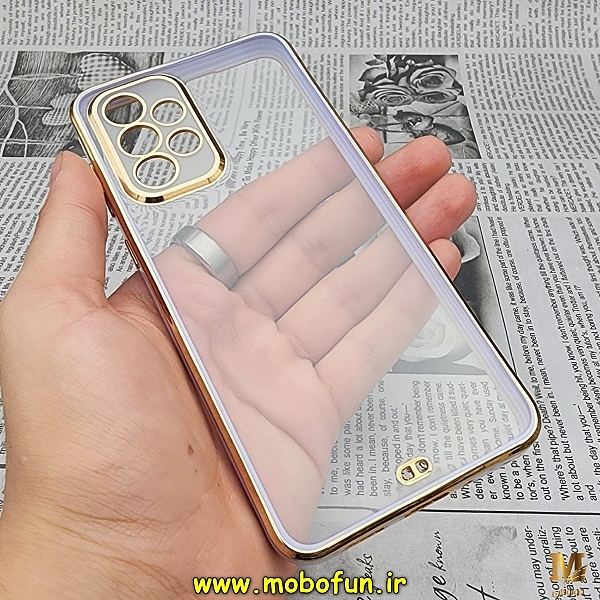 قاب گوشی Galaxy A33 5G سامسونگ طرح الکتروپلیتینگ ژله ای شفاف اورجینال یونیک کیس Unique Case محافظ لنز دار یاسی کد 193