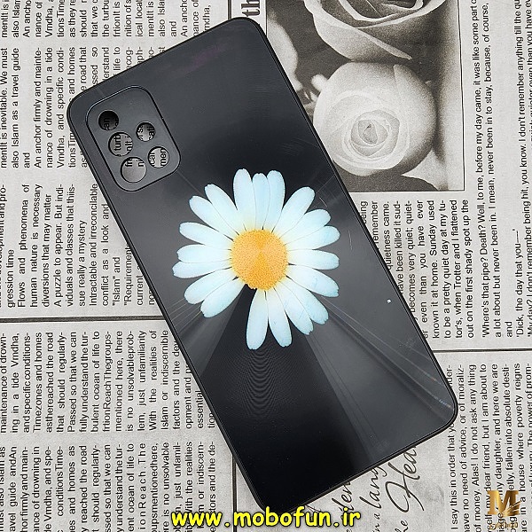قاب گوشی Galaxy A51 سامسونگ لیزری محافظ لنز دار دور سیلیکونی طرح گل بابونه کد 588